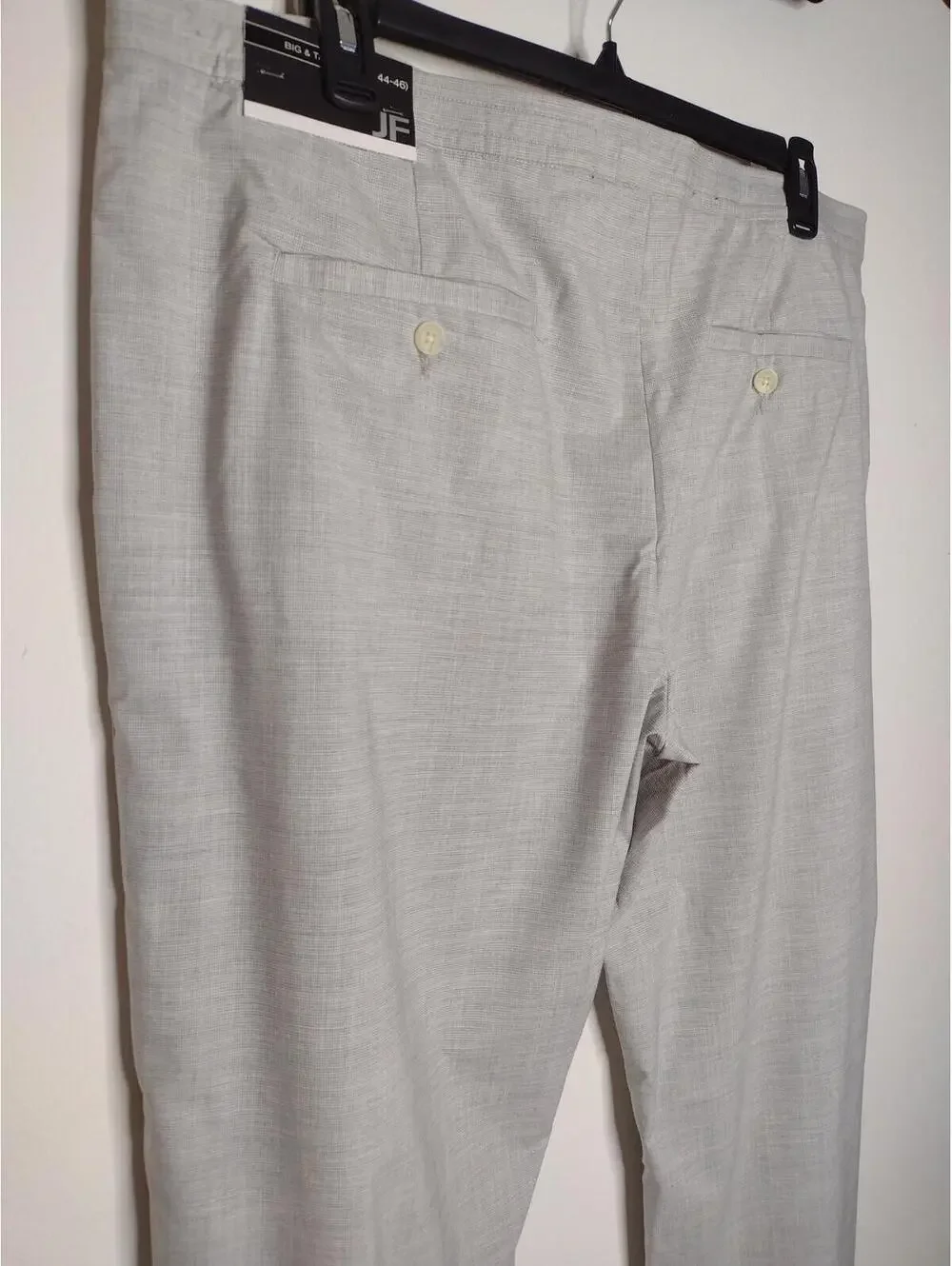 NWT J.Ferrar Men's Light Gray/Big & Tall (44-46) Flat Front Pants Size XXL